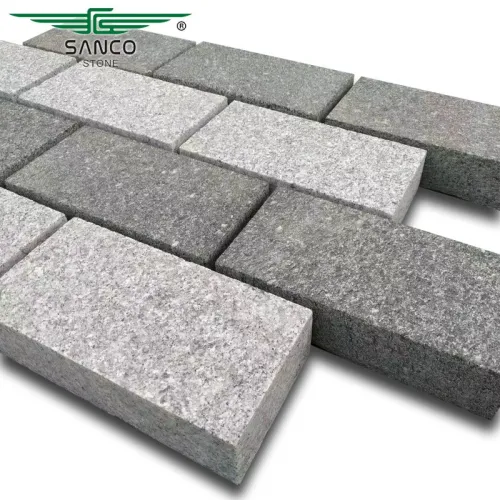 Cheap Pavers Black and Grey Granite