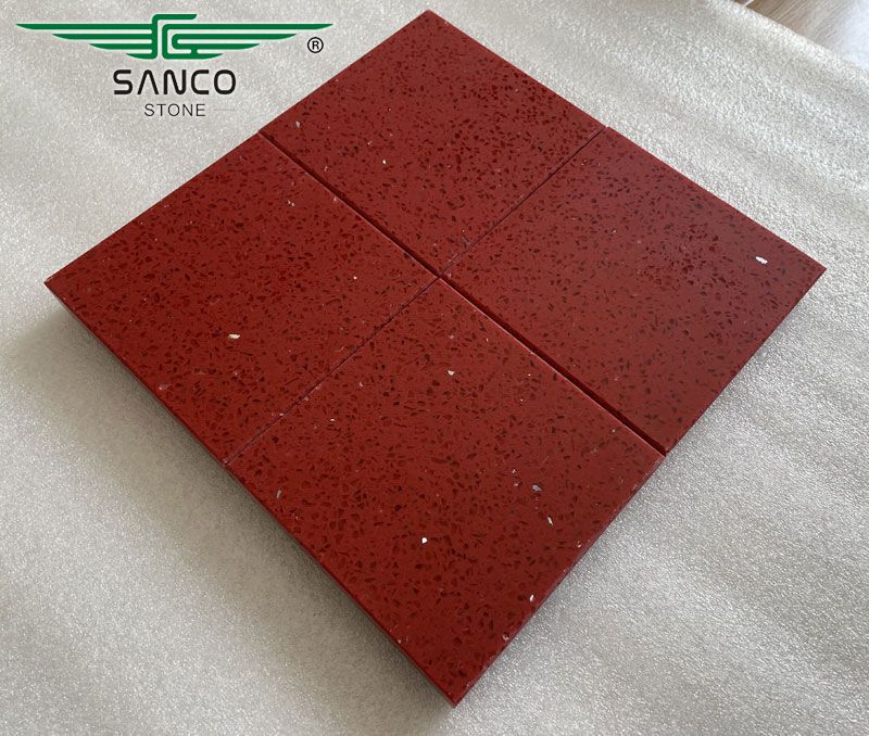 Quartz Bathroom Countertops Galaxia Rojo SD1211