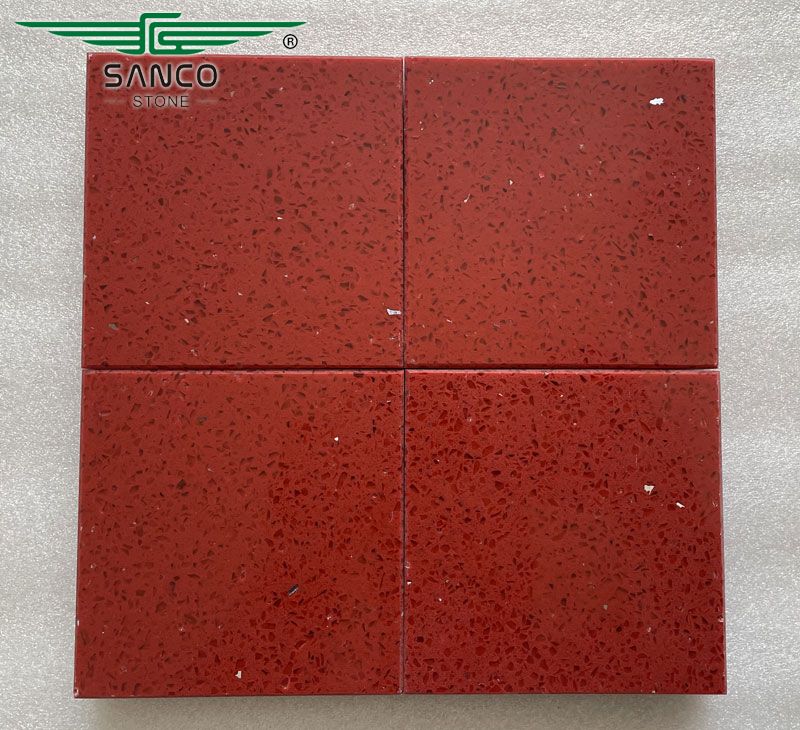 Quartz Bathroom Countertops Galaxia Rojo SD1211