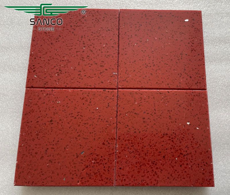 Quartz Bathroom Countertops Galaxia Rojo SD1211