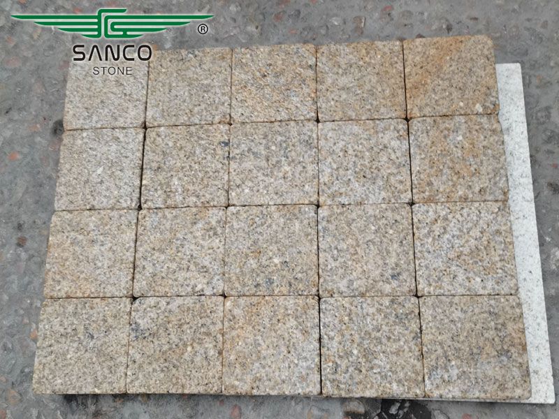 Sunset Gold Granite Tumbled Paving Stone