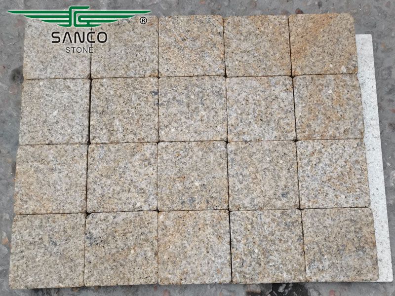 Sunset Gold Granite Tumbled Paving Stone