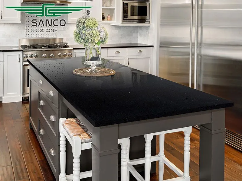 Crystal Black Quartz Countertop SD1201