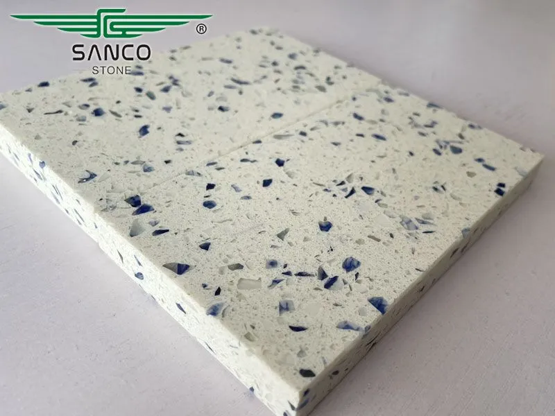 Blue and White Quartz Countertops SG5807