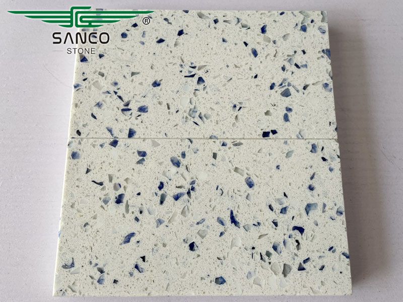 Blue and White Quartz Countertops SG5807