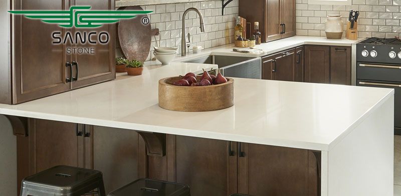 Pure White Quartz Countertops  SD1184