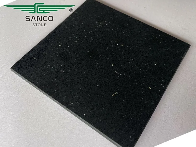 Black Quartz Slabs Wholesale SD1715