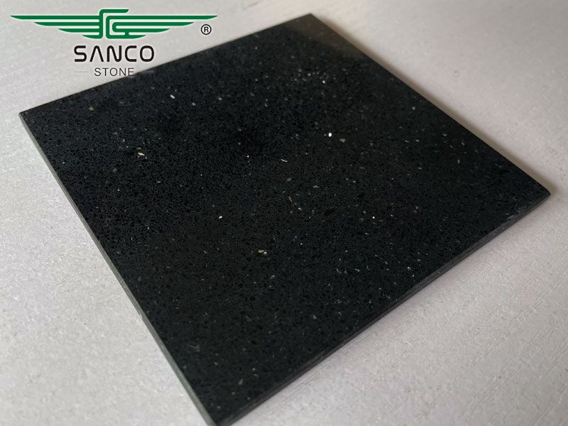 Black Quartz Slabs Wholesale SD1715