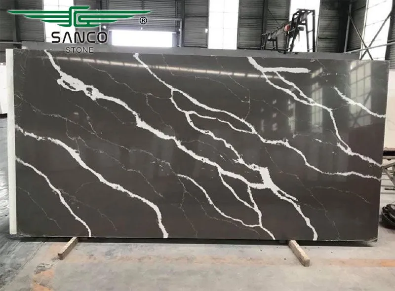 Nero Black Calacatta Quartz Countertops SC8710