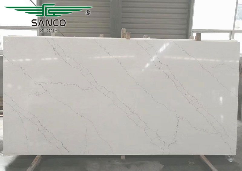 Bianco Calacatta Quartz Slabs for Sale SC8669