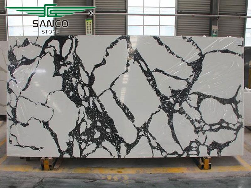 Calacatta Black Vein Quartz SC8668