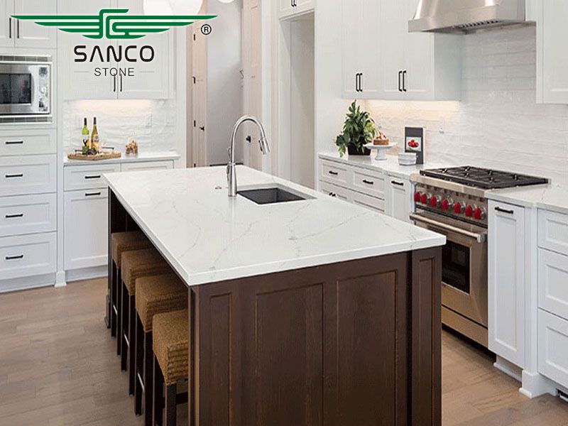 Calacatta Quartzite Kitchen Countertops SC8636