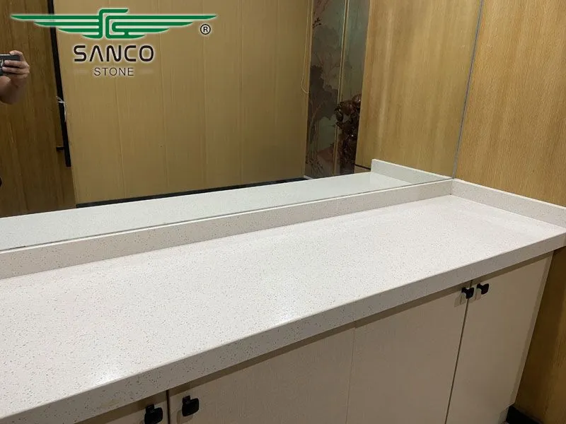 White Quartzite Kitchen Countertops