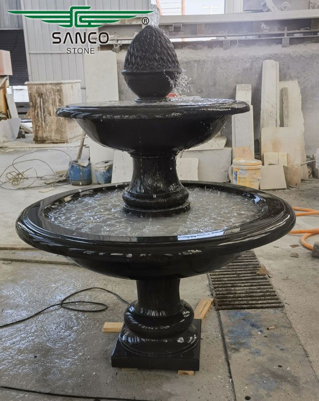 Outdoor Fountain Black Marble