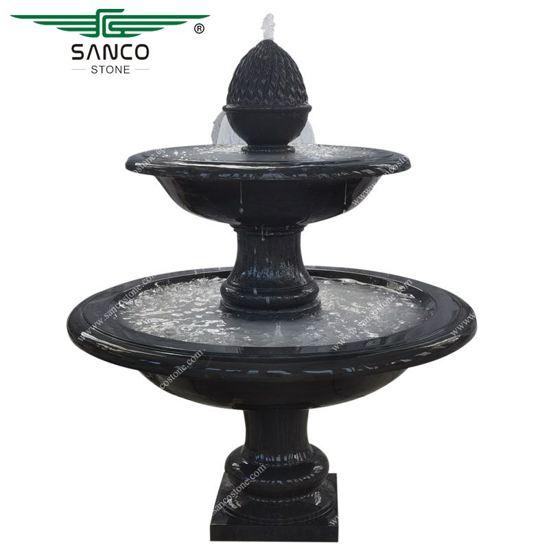 Outdoor Fountain Black Marble