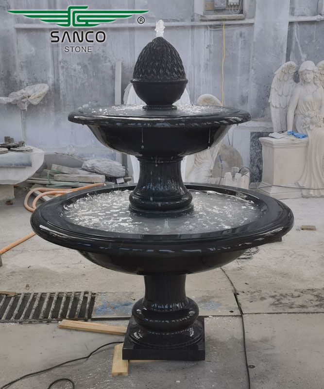 Outdoor Fountain Black Marble