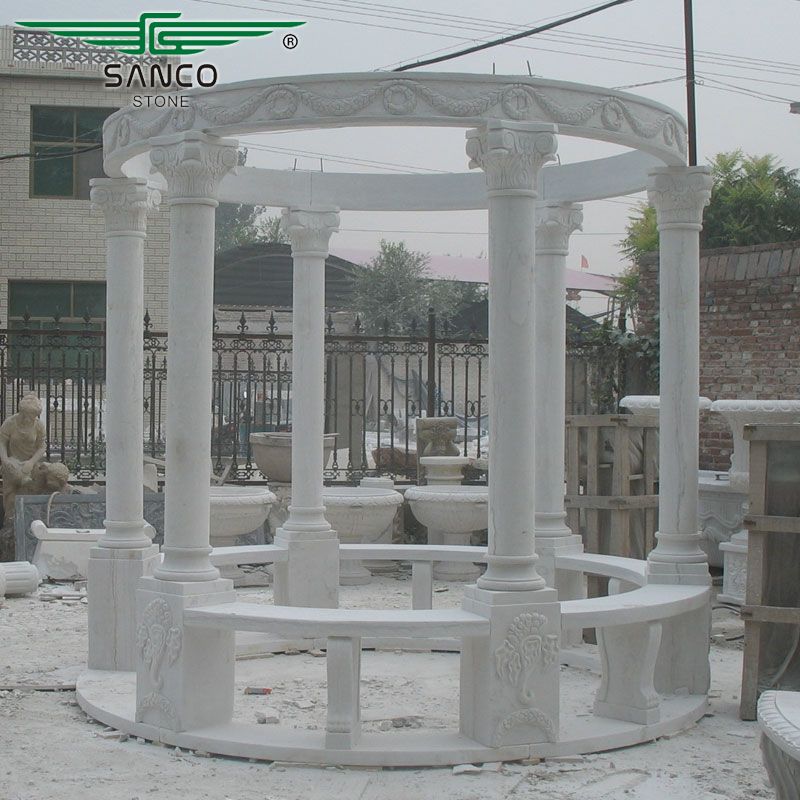 Outdoor Garden Decoration Marble Gazebos for Sale