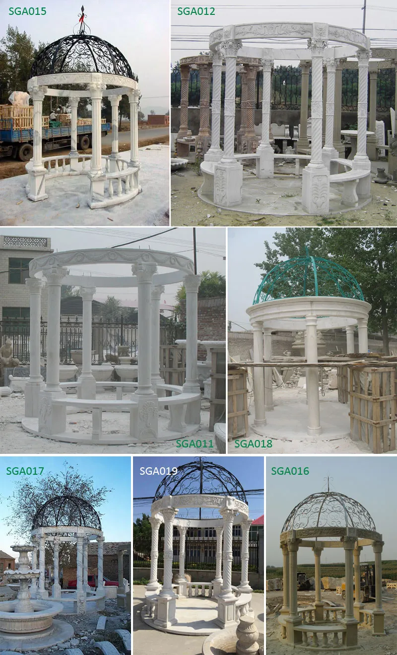 Outdoor Garden Decoration Marble Gazebos for Sale