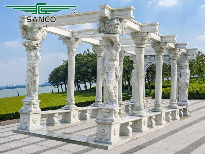 Decor Garden Natural Marble Promenade Gazebo