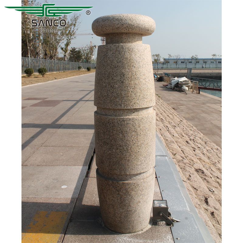 Guardrail Stone Pillars for Seaside Footpath