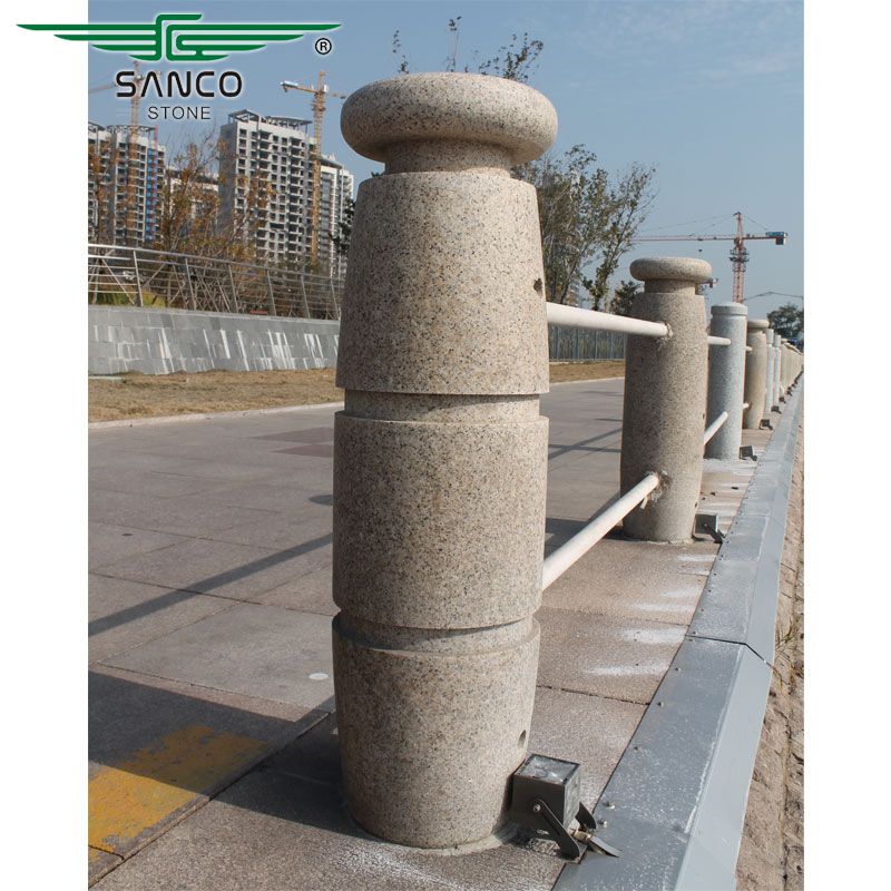 Guardrail Stone Pillars for Seaside Footpath