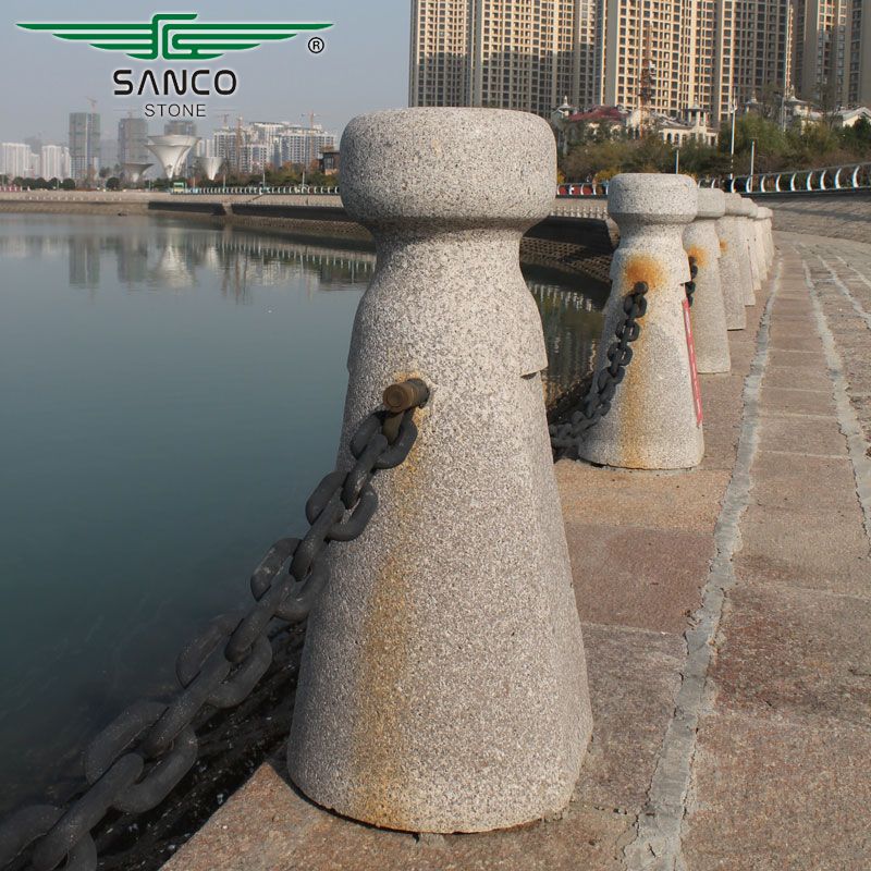 Natural Stone Pillars And Iron Chain