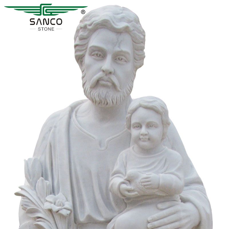 Jesus And Child Statue Stone Carved Marble