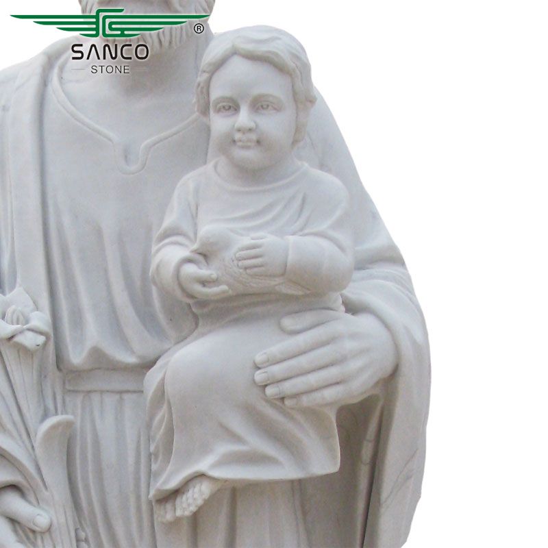 Jesus And Child Statue Stone Carved Marble