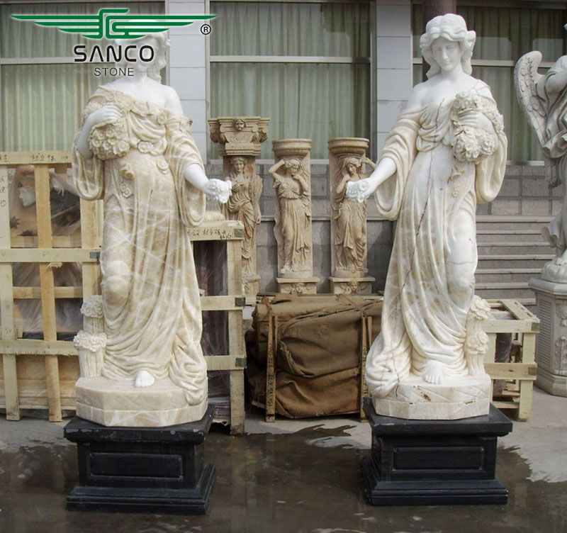 Decoration Marble Figure Symmetrical Sculpture