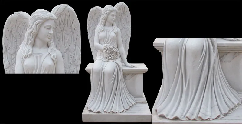 Elegant Sitting Angel Statue