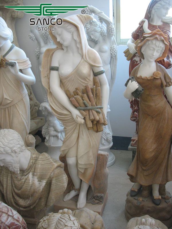 Multicoloured Marble Statues for Sale