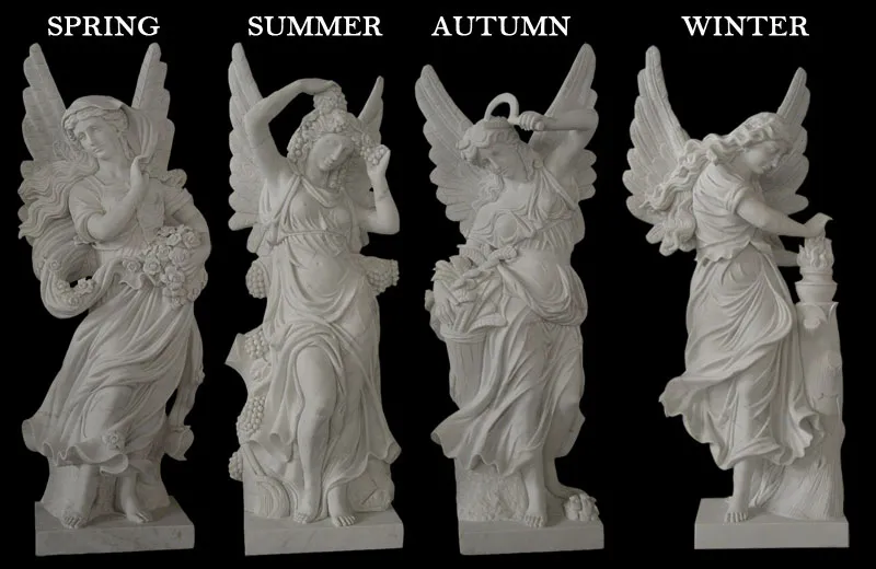 Four seasons angel marble statue