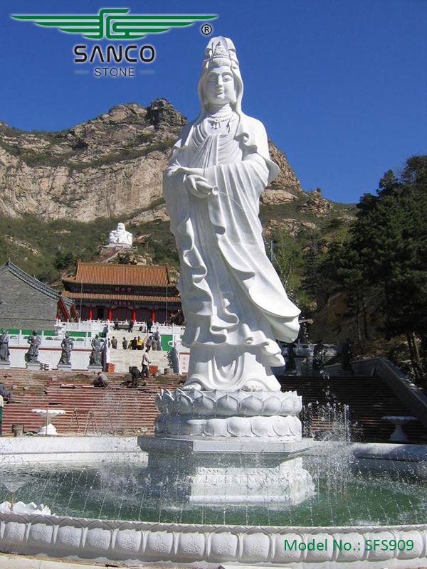 Large Natural Marble Avalokitesvara