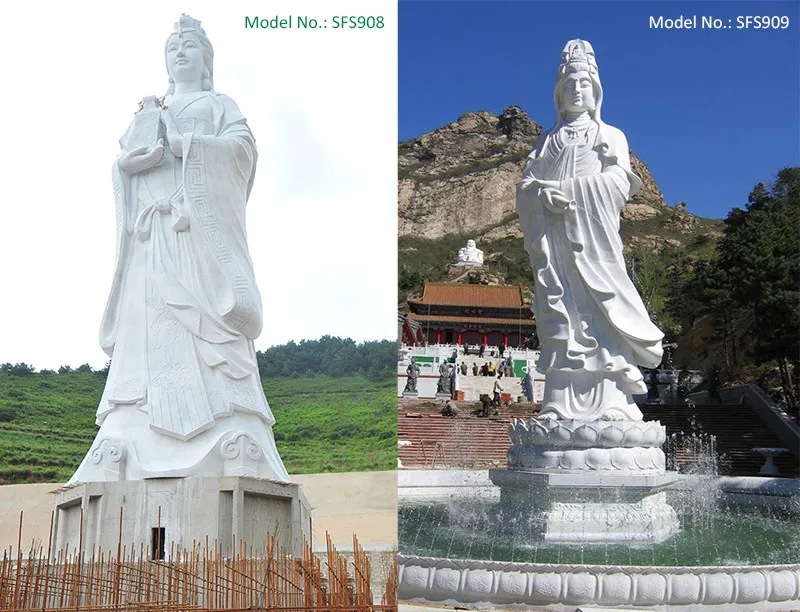 Large Natural Marble Avalokitesvara