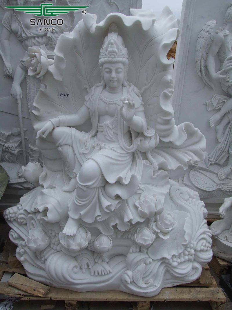 White Marble Kuan Yin Goddess