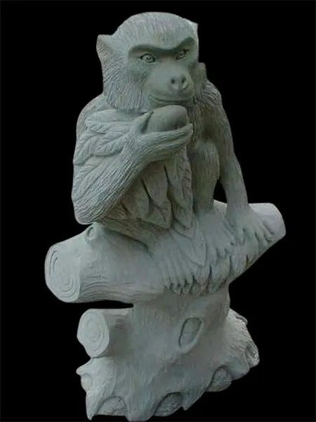 A Stone Monkey Sculpture