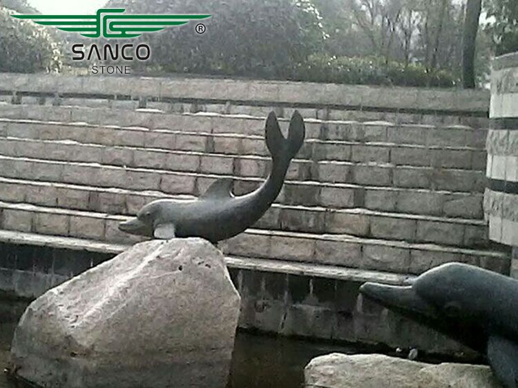 Marble Dolphin Statue for Swimming Pool