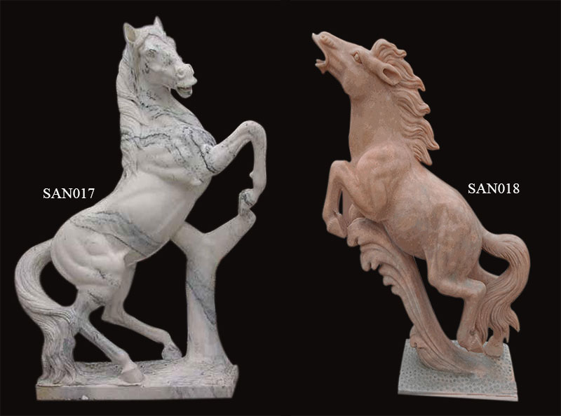 Different Postures Natural Stone Horse Statue