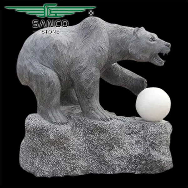 Garden Animal Sculpture Black Bear Statue