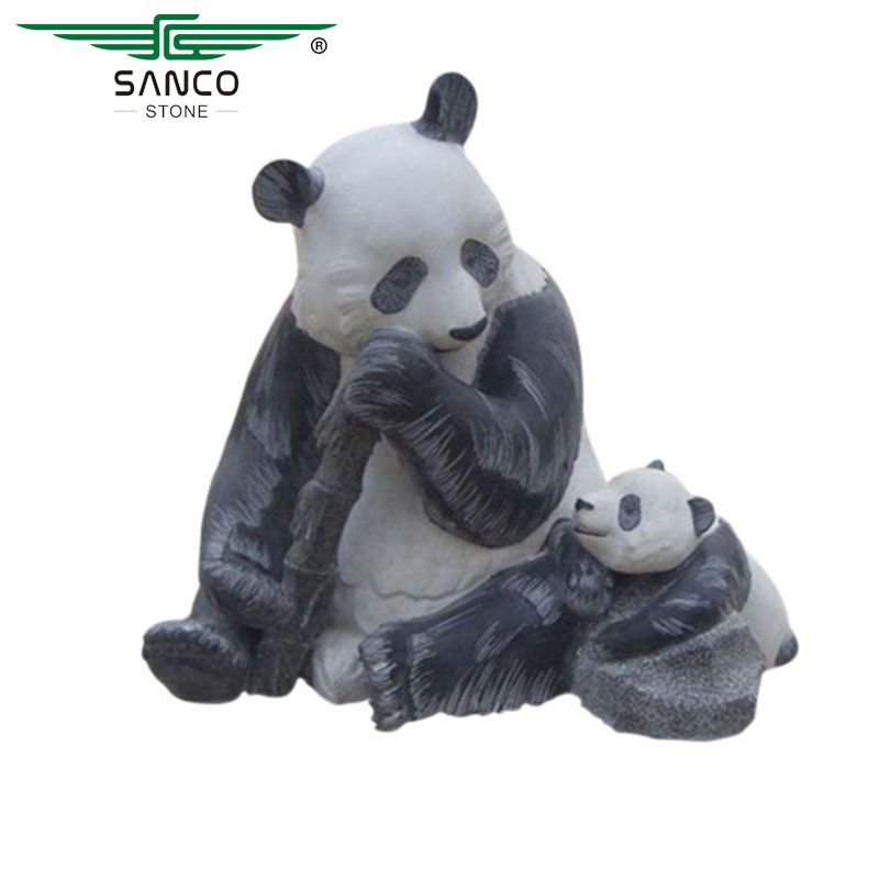 Charmingly Naive Appearance Stone Panda Statue