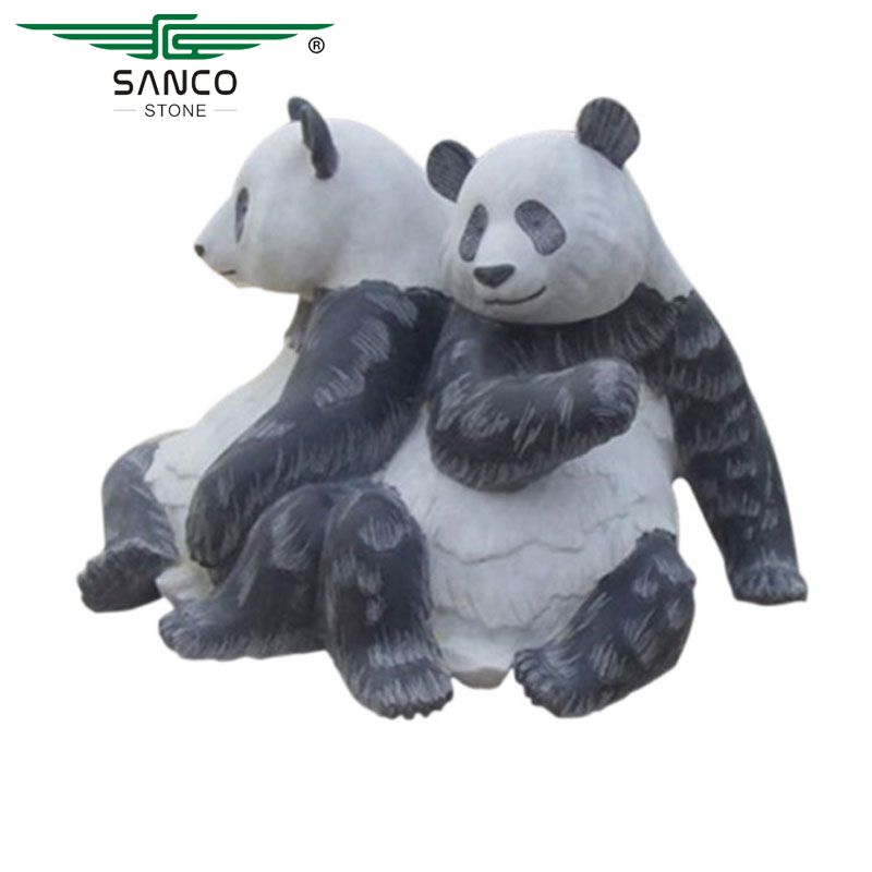 Charmingly Naive Appearance Stone Panda Statue