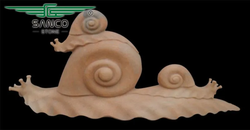 Stone Snail Sculpture for Garden