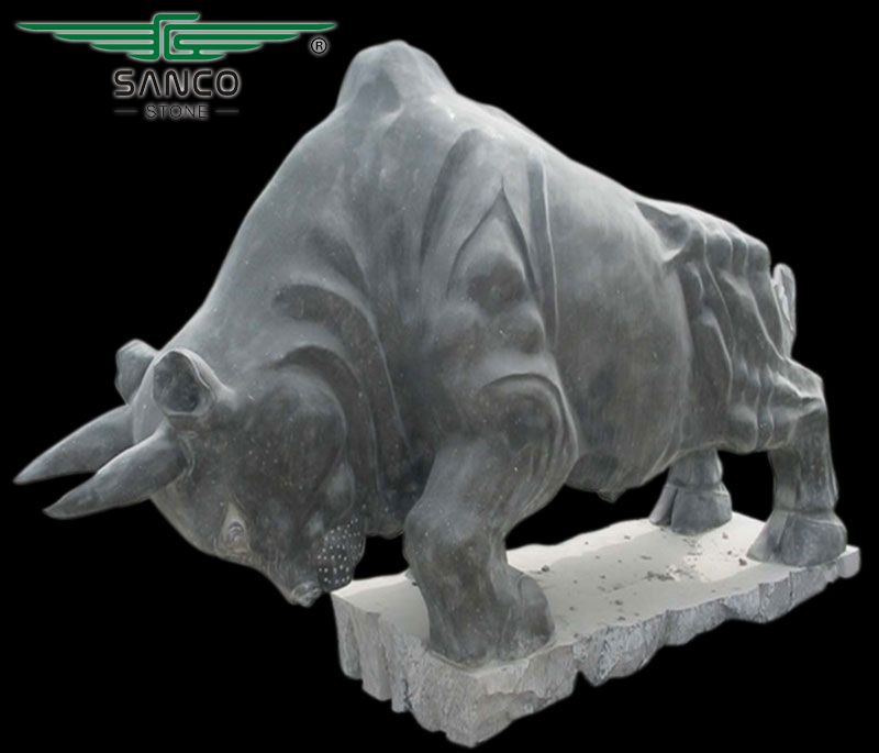 Animal Statue Stone Pioneer Cattle