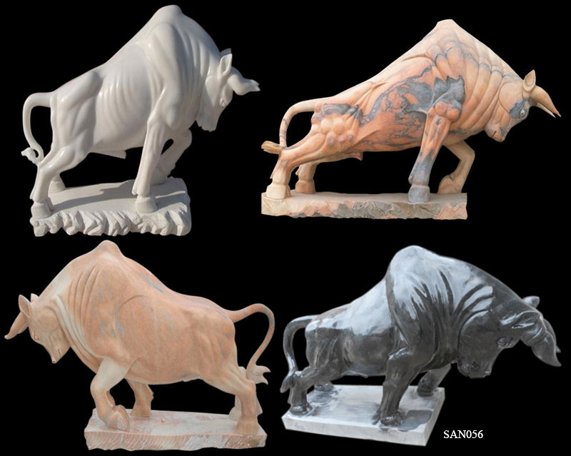 Outdoor Statues Various Colors Pioneer Cattle