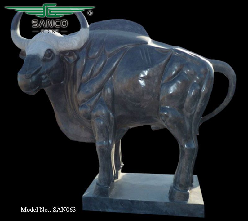 Stone Cattle Statue Garden Sculpture