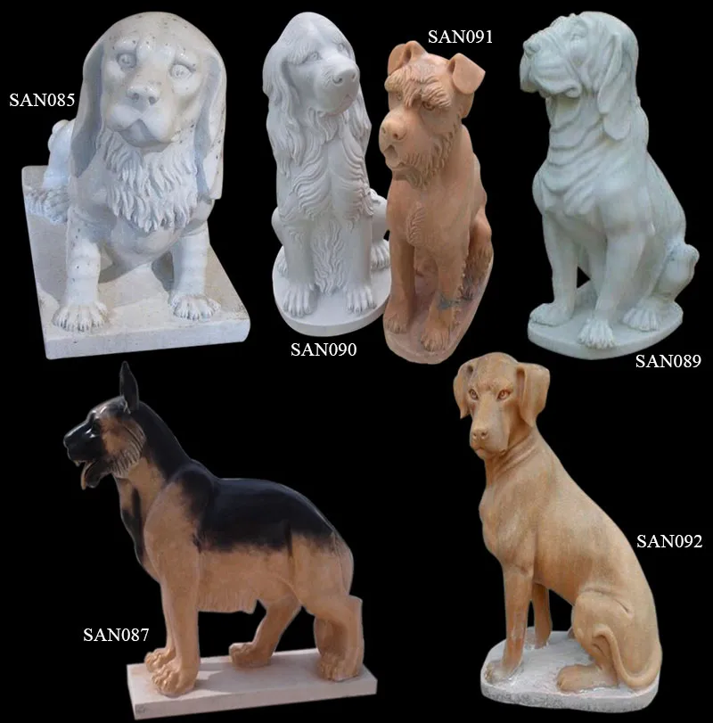 Wholesale Decoration Marble Dog Figurines