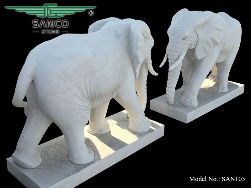 Paired Elephant Sculptures for Landscape