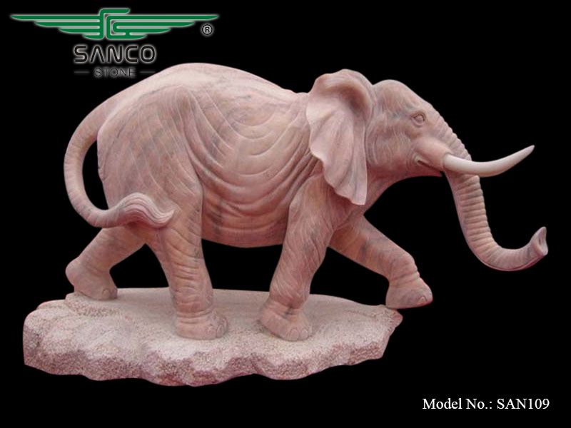 Decorative Marble Elephant Statue in Various Shapes