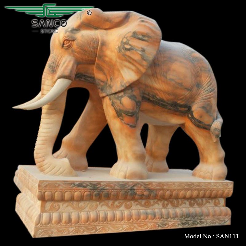 Decorative Marble Elephant Statue in Various Shapes