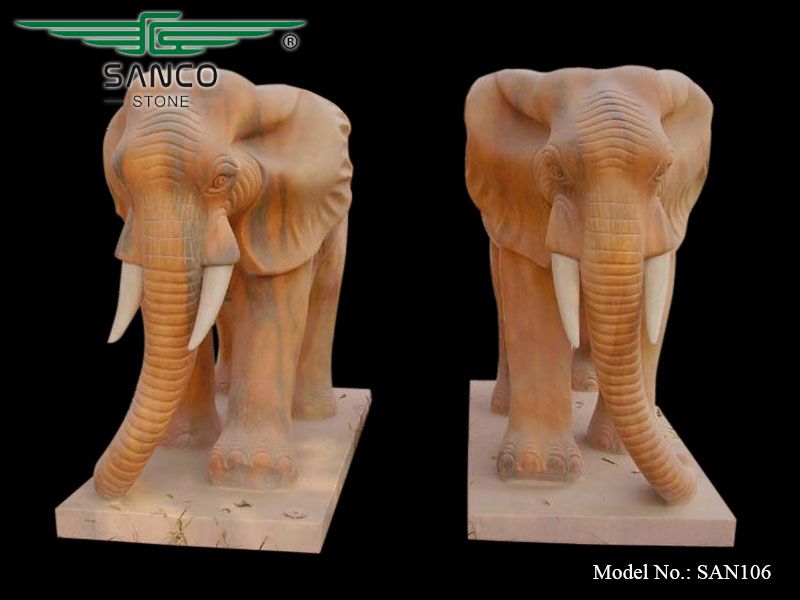 Paired Elephant Sculptures for Landscape